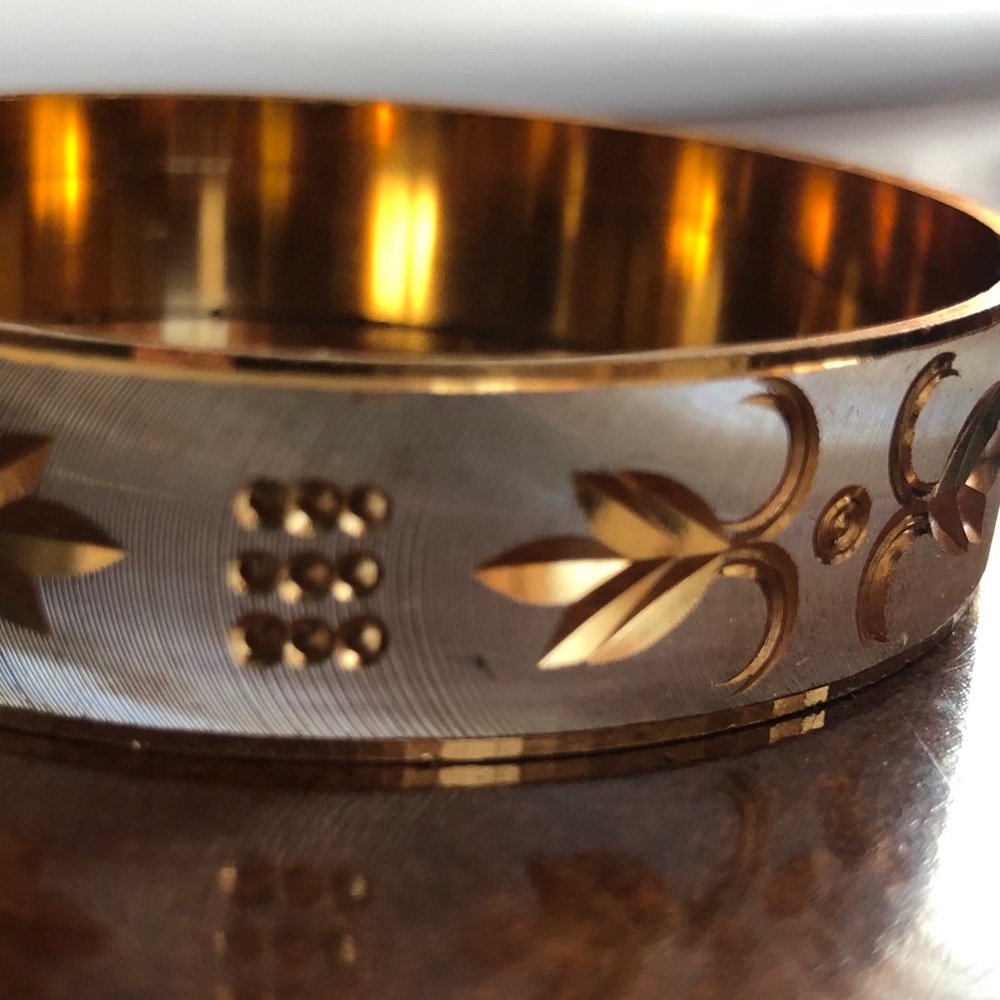 NWOT silver and gold bangle